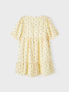 NAME IT Hinage Short Sleeve Wrap Dress Double Cream model front view
