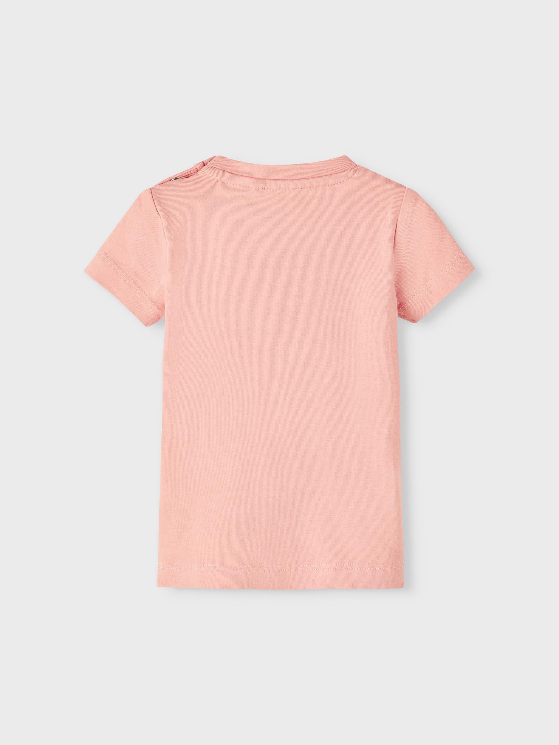 NAME IT Hessa Short Sleeve Top Rose Tan flat front view