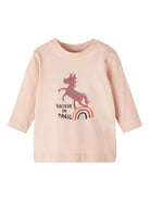 NAME IT Thya Long Sleeve Top Rose Smoke model front view