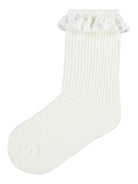 Hilde Sock - White Alyssum Front View