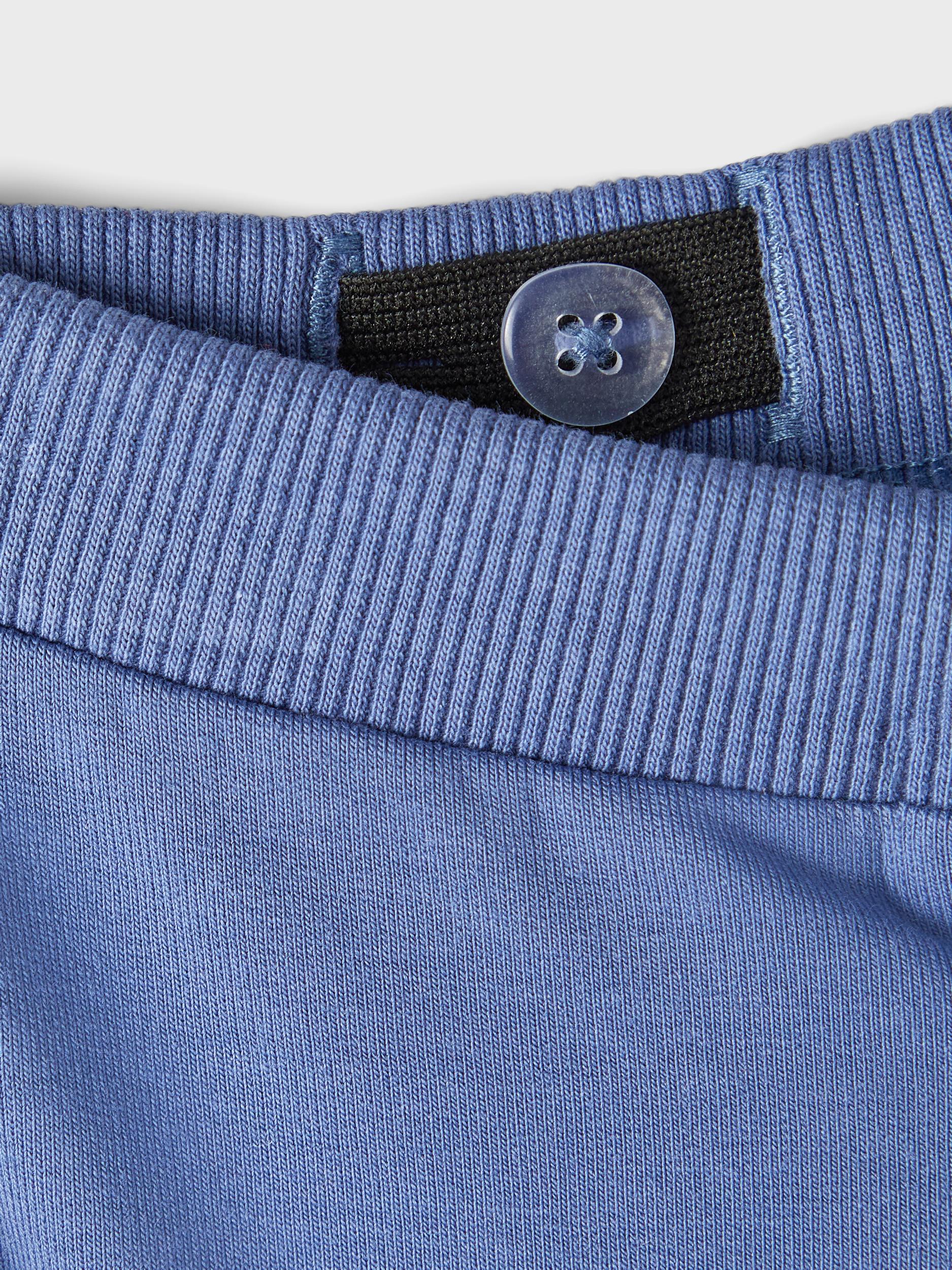 Boy's Bijou Blue Tas Sweat Pant-Close Up View