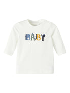 NAME IT Ticard Long Sleeve Top Bijou Blue model front view