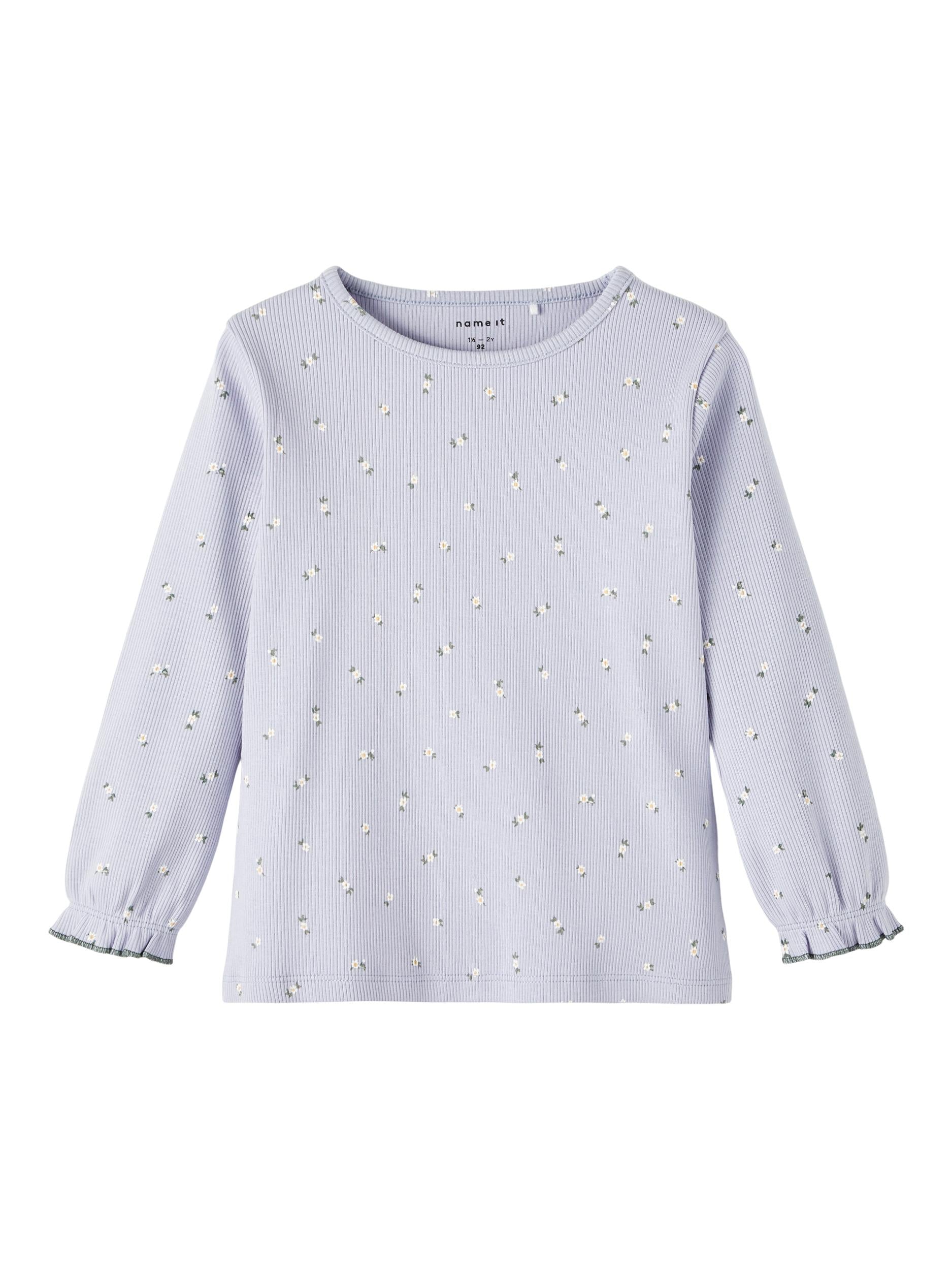 Girl's Barbara Long Sleeve Top-Ghost Front View
