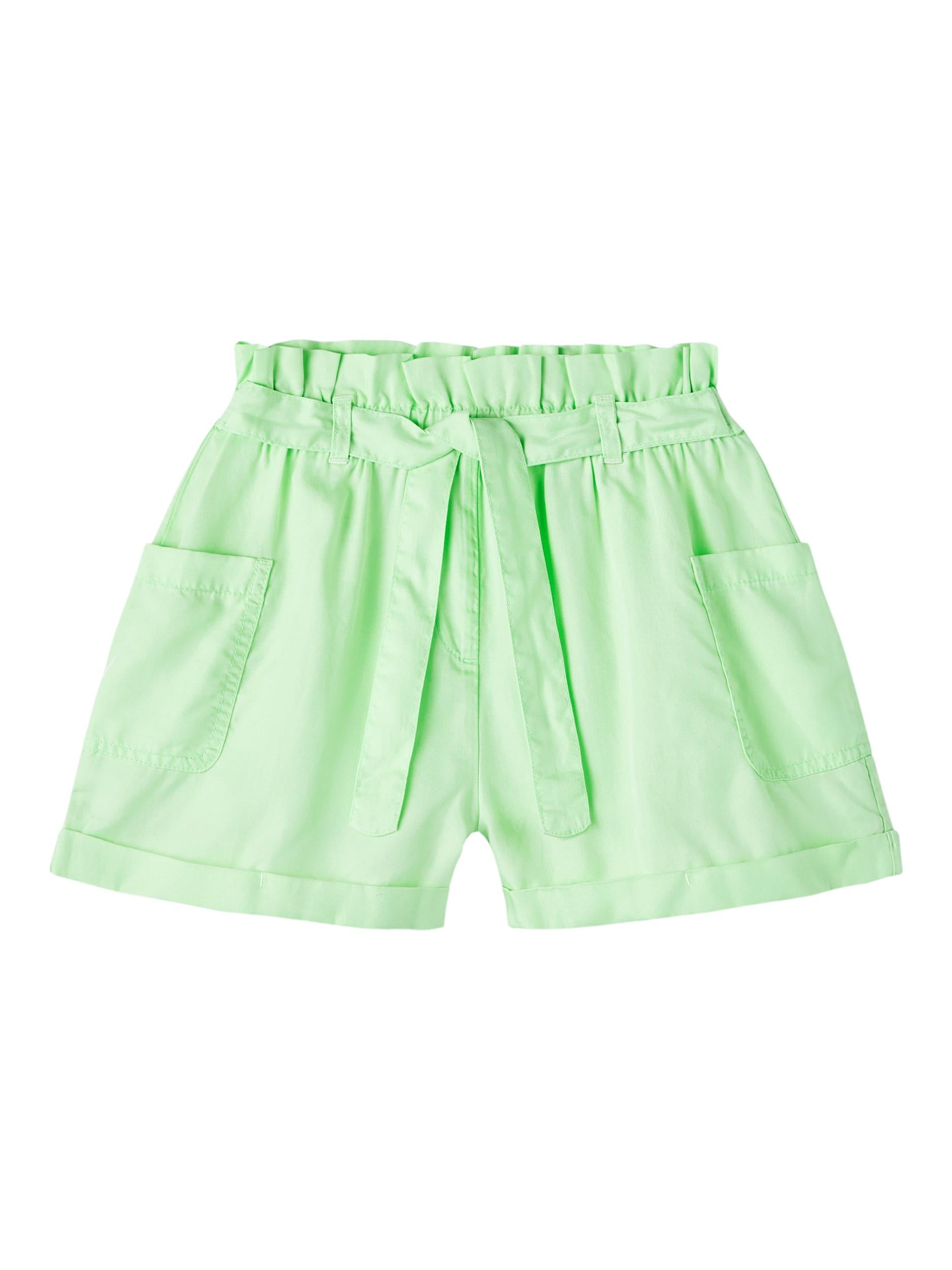 Girl's Green Felicia Kid Girl Shorts-Front View