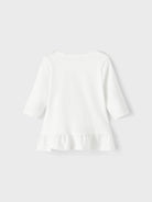 NAME IT Dubine Long Sleeve Tunic Top Bright White side view