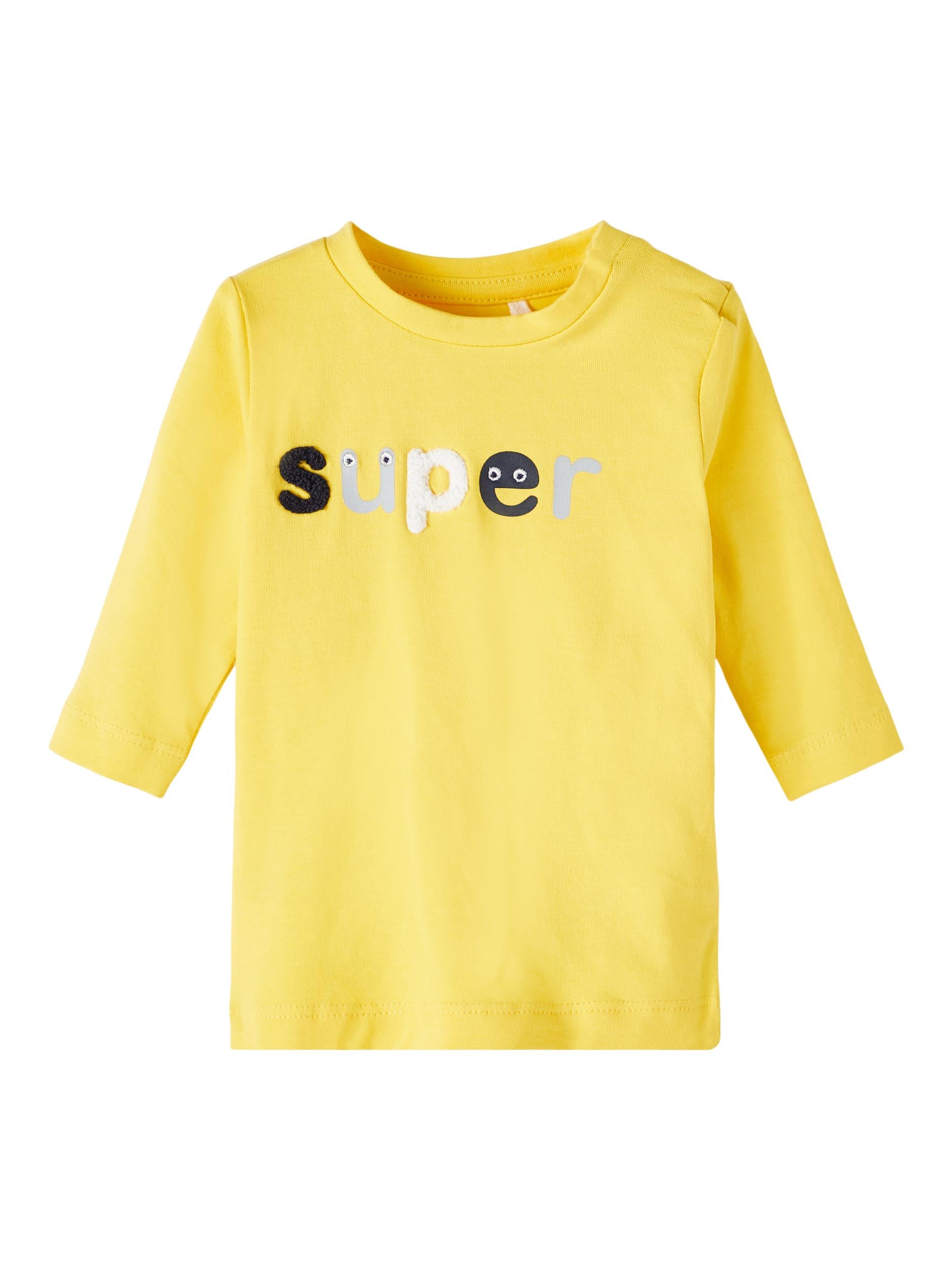 Boy's Habanero Gold Dacon Long Sleeve Top-Front View