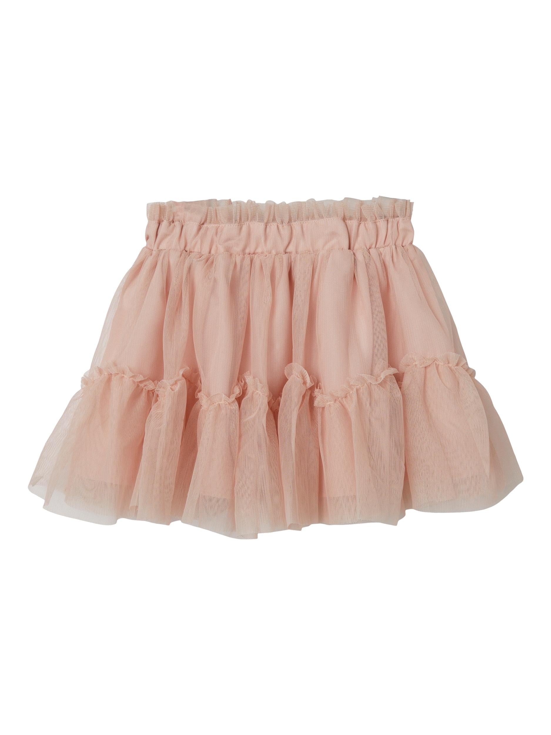 Rose Smoke Batille Tulle Skirt Mini Girl-Back View