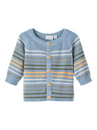 NAME IT Hopas Long Sleeve Knit Cardigan Dusty Blue front view