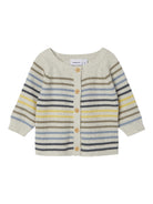 NAME IT Hopas Long Sleeve Knit Cardigan Peyote Melange model front view