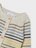 NAME IT Hopas Long Sleeve Knit Cardigan Dusty Blue detail view