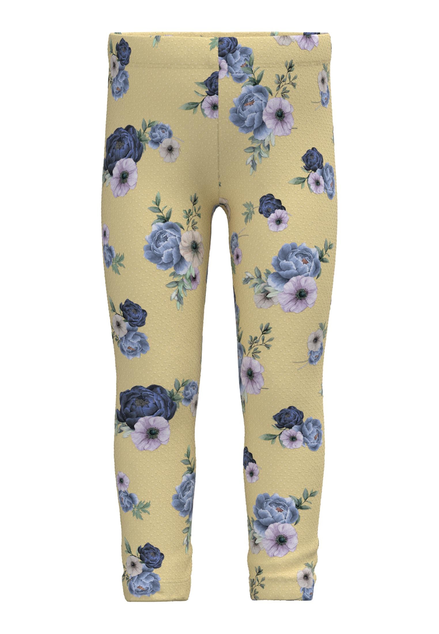 Girl's Double Cream Holly Leggings-Front View