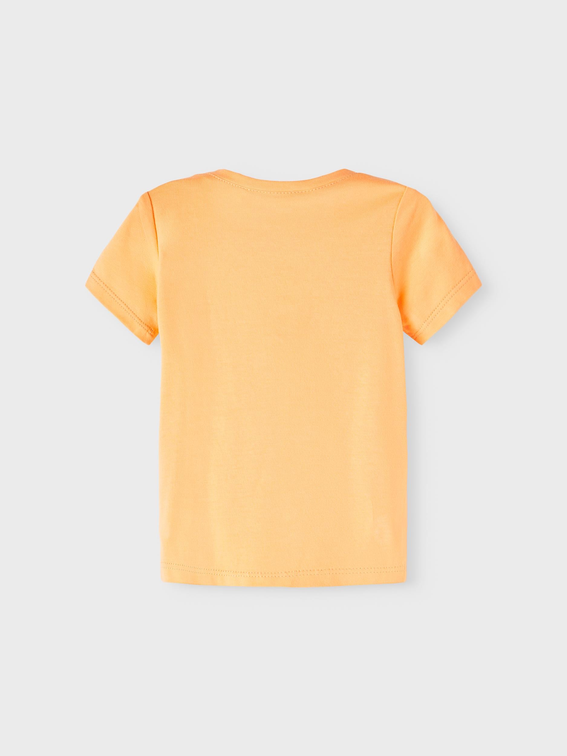 Boy's Orange Hude Short Sleeve Top-Back View