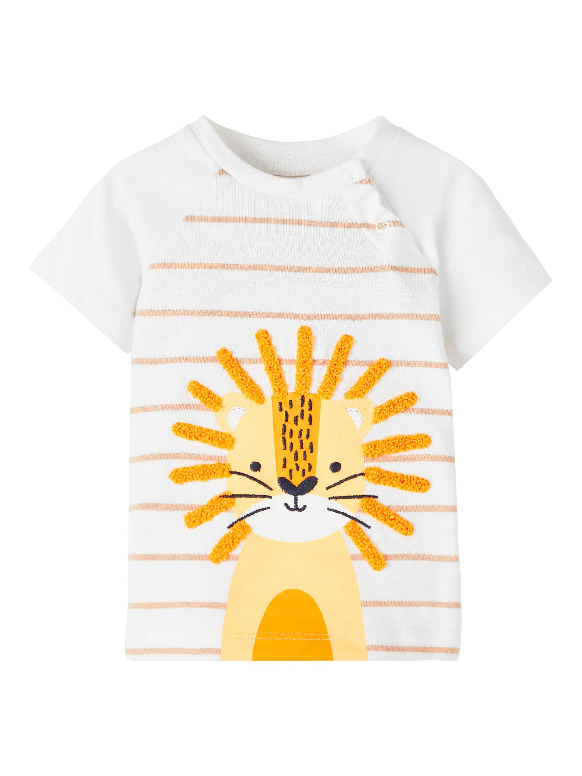 Boy's White Halli Short Sleeve Top-Front View