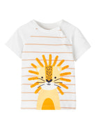 NAME IT Halli Short Sleeve Top Bright White front view