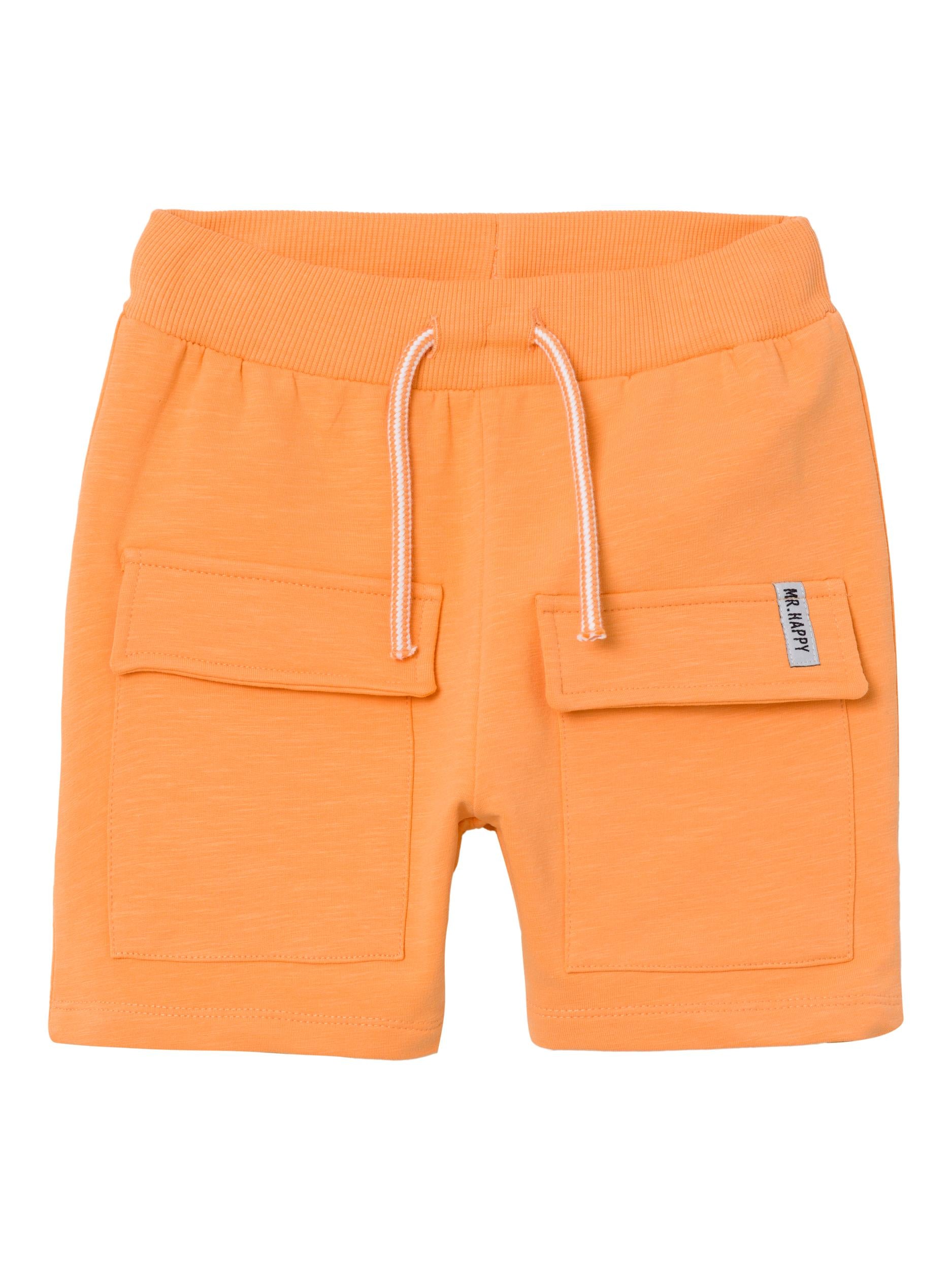 Boy's Mock Orange Heino Sweat Shorts-Front View