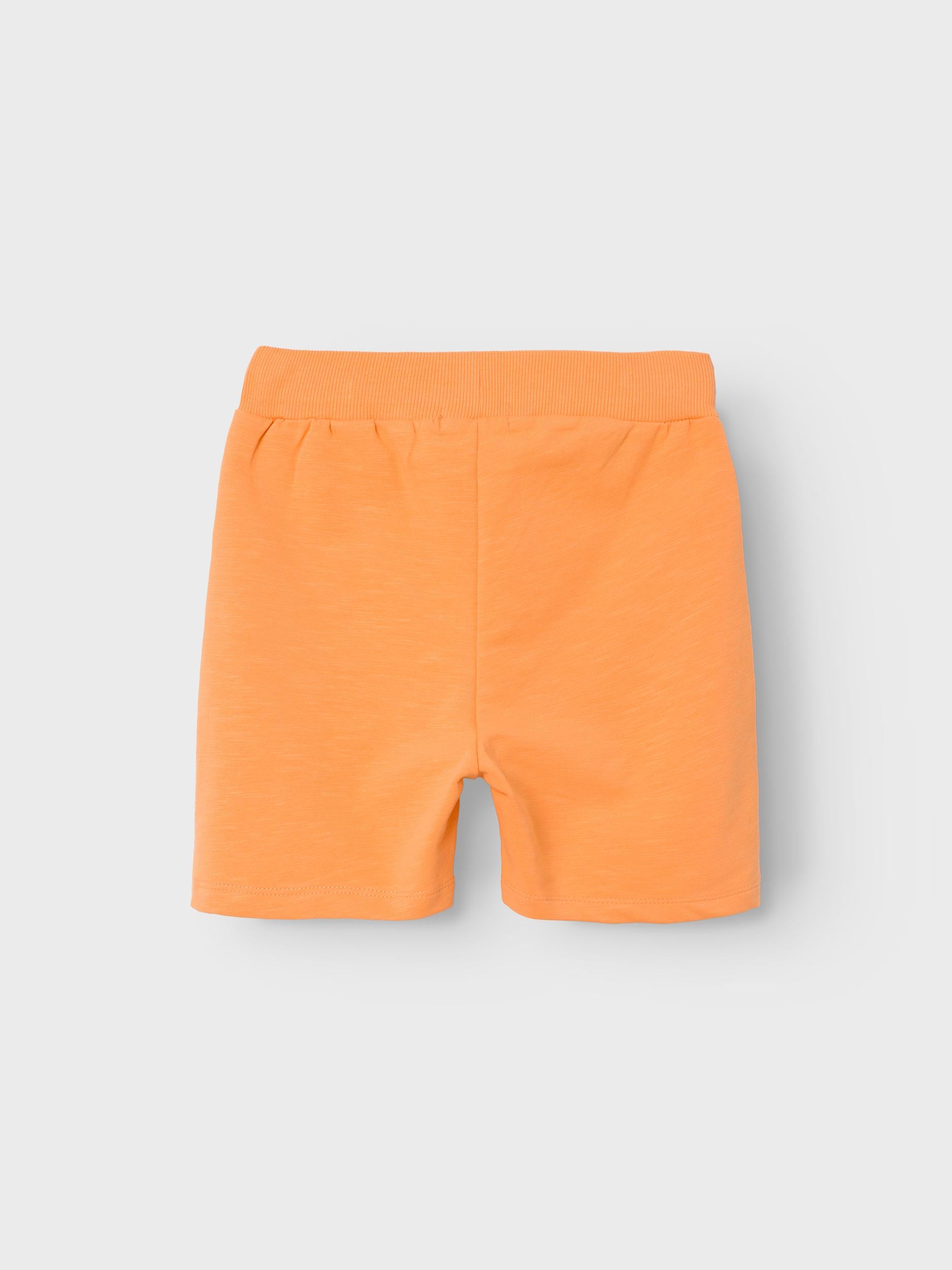 Boy's Mock Orange Heino Sweat Shorts-Back View