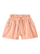 NAME IT Felicia Kid Girl Shorts Peach Nectar model front view