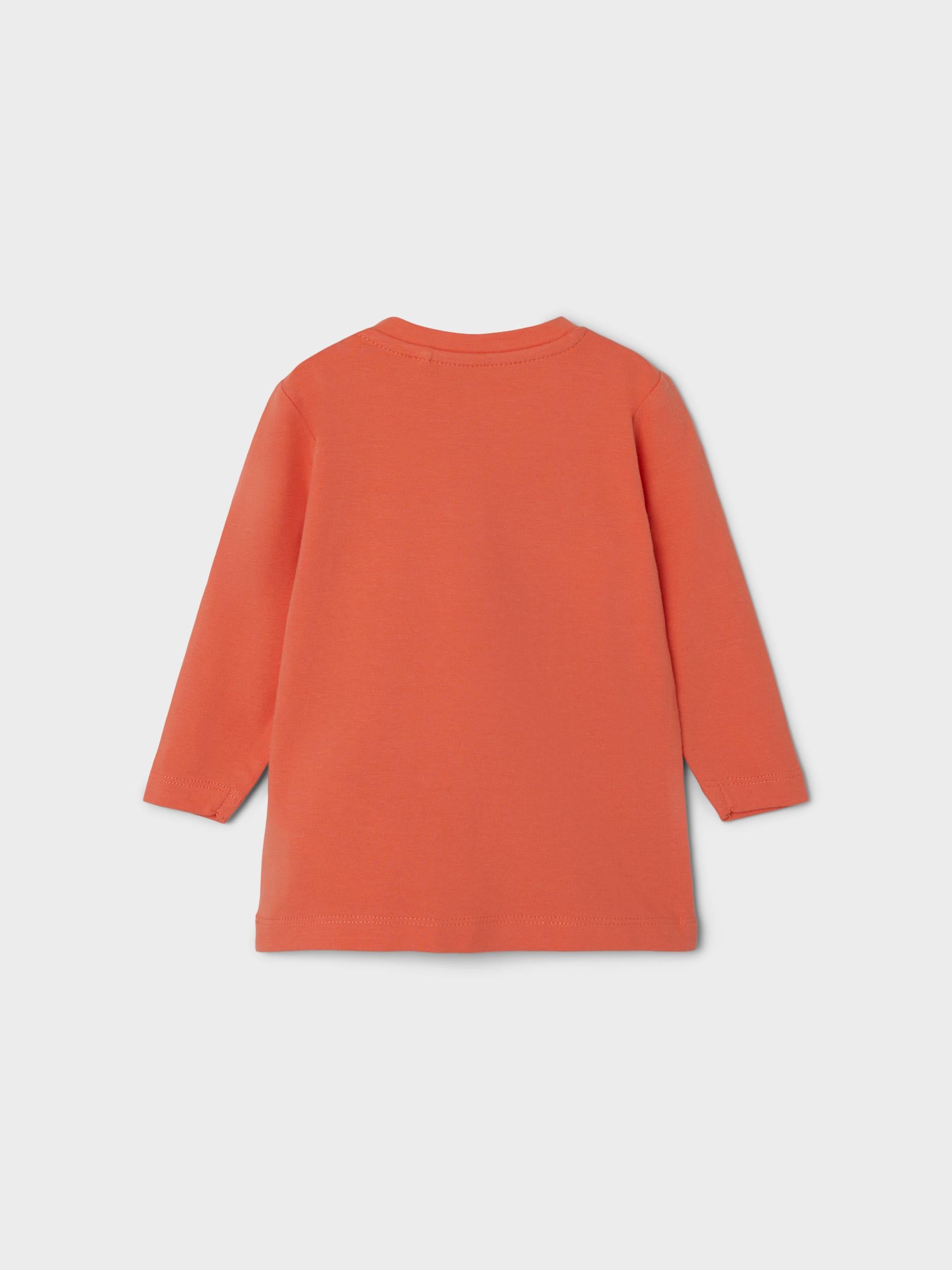 Boy's Coral Dacon Long Sleeve Top-Back View