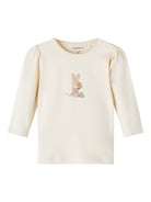 NAME IT Dallia Long Sleeve Top Buttercream front view