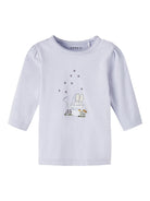 NAME IT Dallia Long Sleeve Top Cosmic Sky model front view