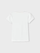 NAME IT Halia Short Sleeve Top Bright White detail view
