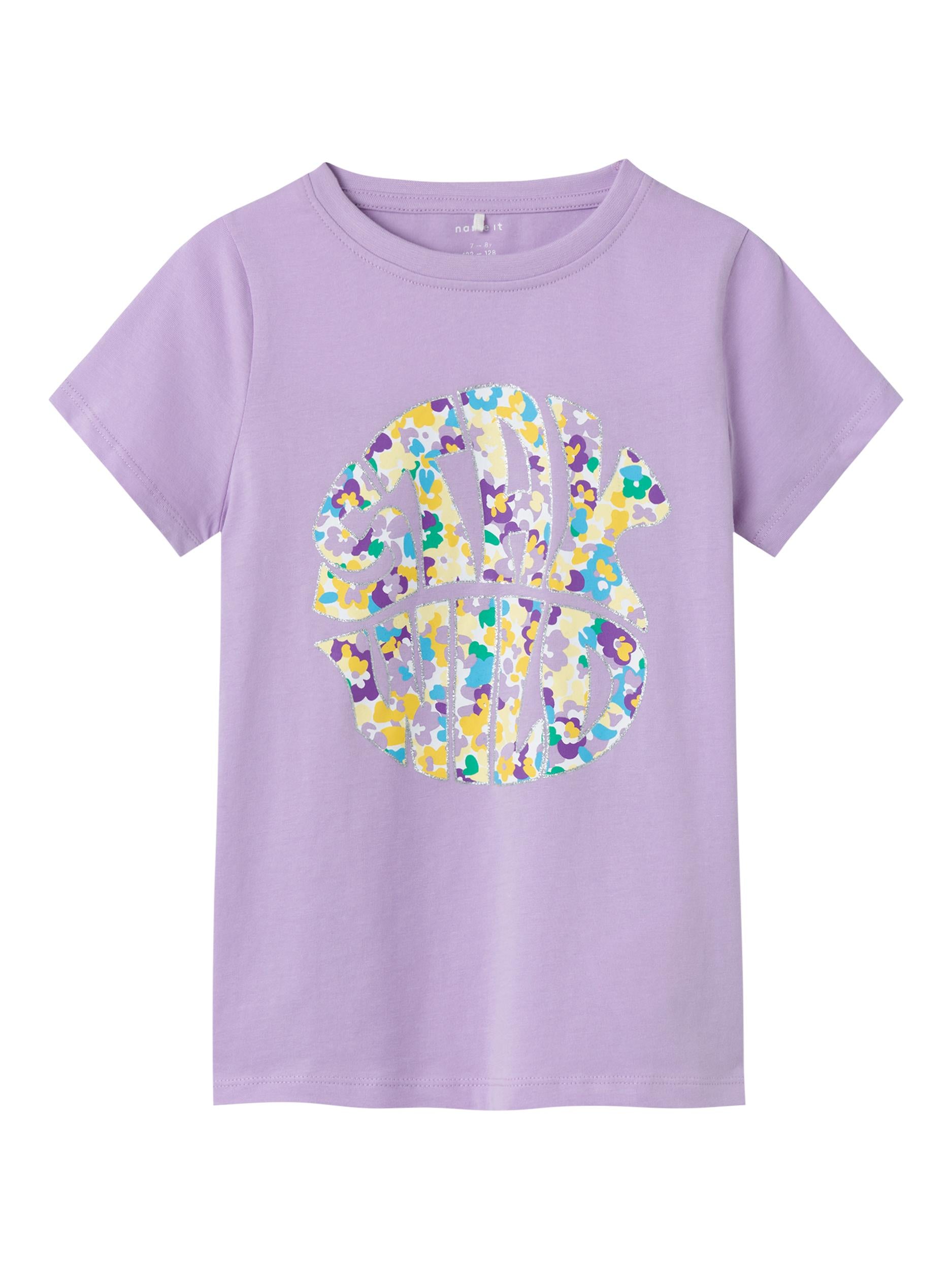Girl's Orchid Bloom Hapia Short Sleeve Top-Front View