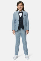 Benetti Boyswear Boys Napoli Smoke 3 Piece Suit Smoke front view