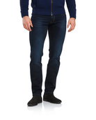6TH SENSE Nevada Blue Black Stretch Jeans by 6th Sense Blue Black model front view