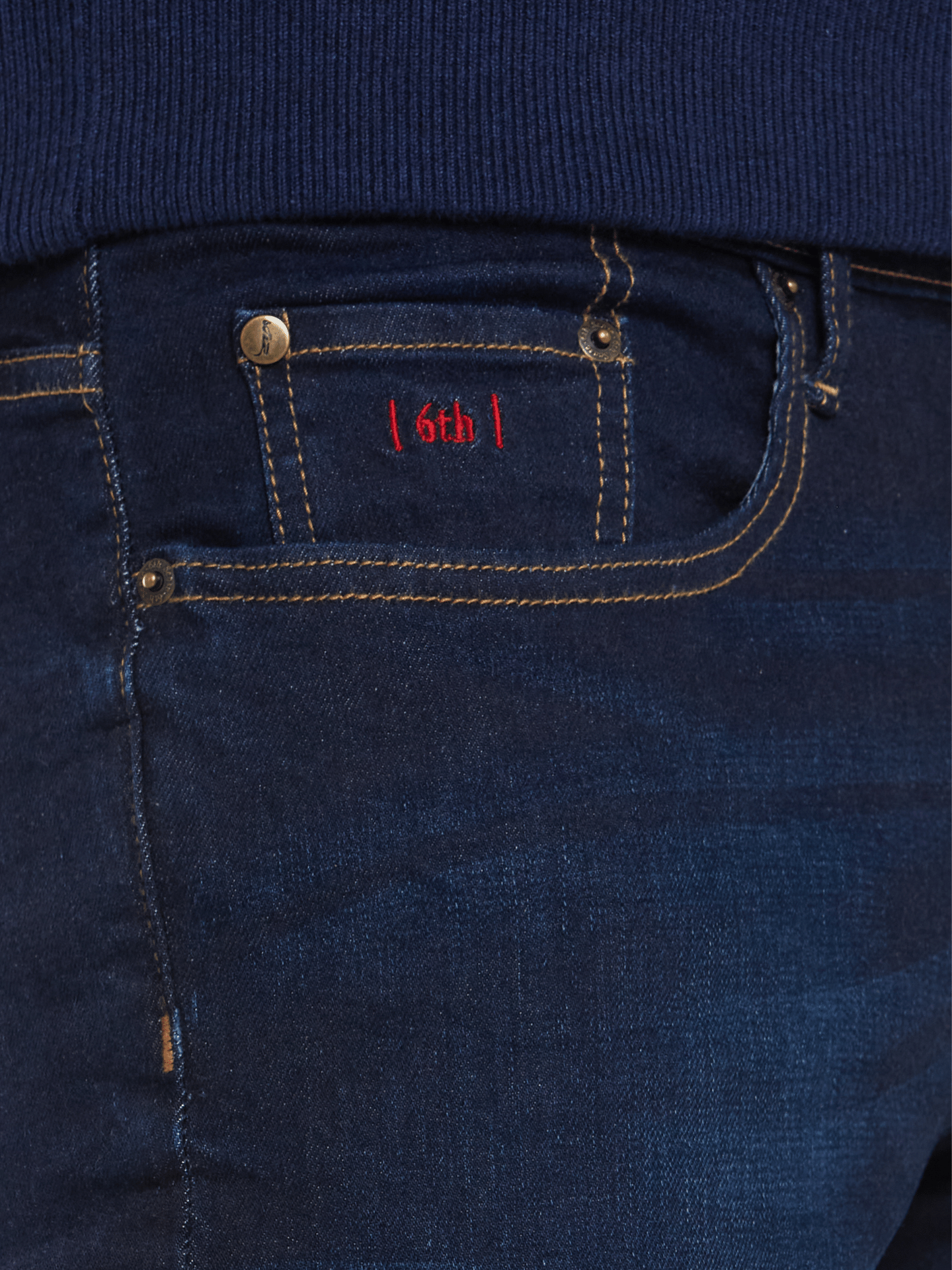 6TH SENSE Nevada Stone Stretch Jeans by 6th Sense STONE back view