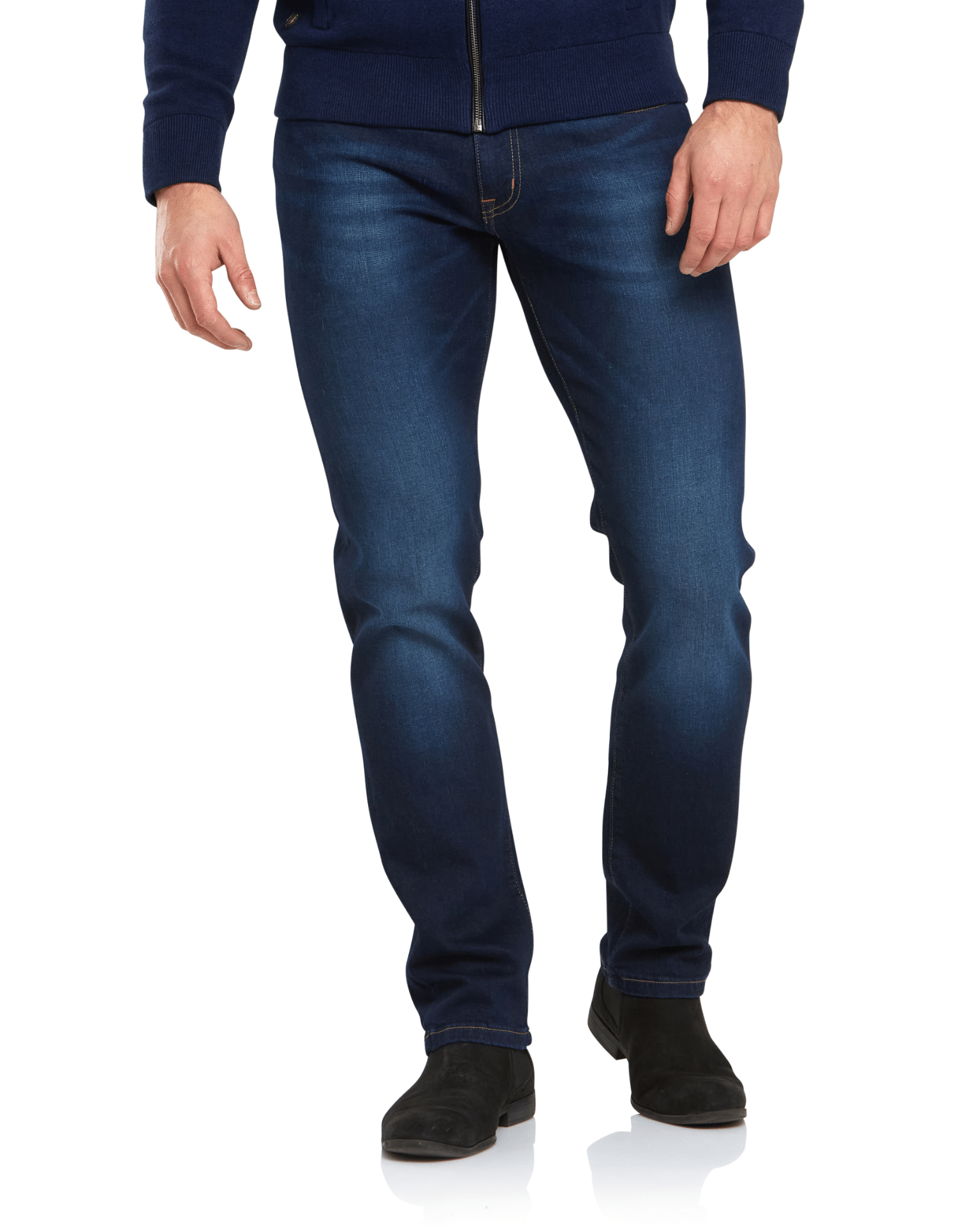 6TH SENSE Nevada Wash 2 Straight Stretch Jean WASH 2 model front view