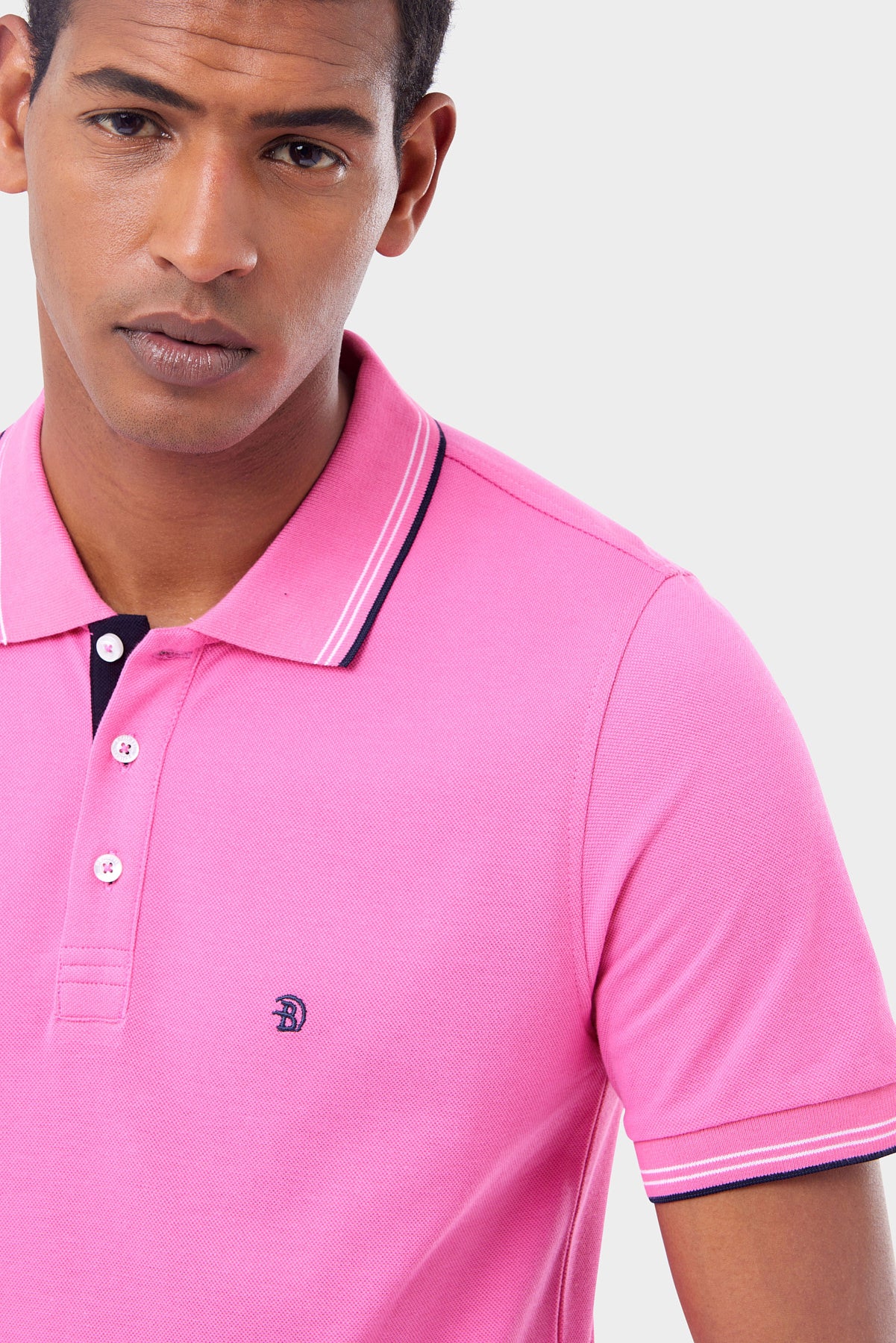 Nick Rose Polo Shirt - Model Close Up View