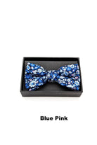 Zazzi Boyswear Zazzi Pattern Boys Boxed Bowtie & Pocket Square Navy White view 12