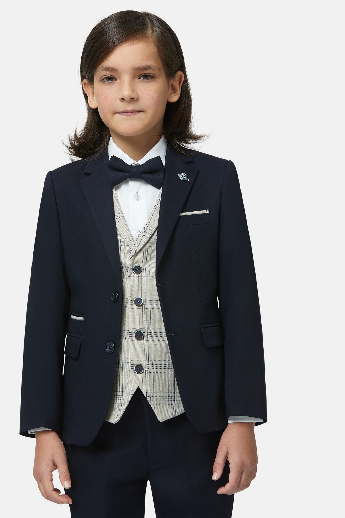 Boys Paris Navy 3 Piece Suit by Benetti