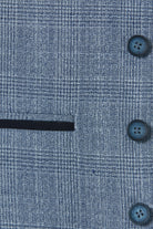 BENETTI Philip Tapered Blue Waistcoat Blue back view