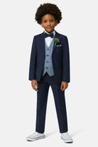 Benetti Boyswear Boys Philip Blue Check Waistcoat BLUE detail view