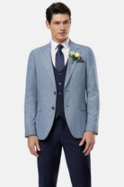 BENETTI Philip Tapered Blue Blazer Blue front view