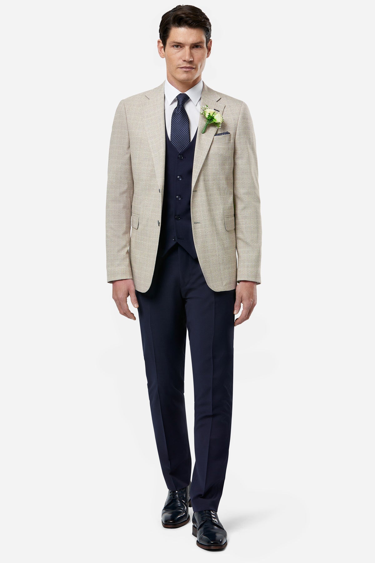 BENETTI Philip Tapered Stone Blazer Stone model front view