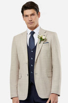 BENETTI Philip Tapered Stone Blazer Stone front view
