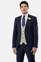 BENETTI Philip Tapered Stone Waistcoat Stone front view