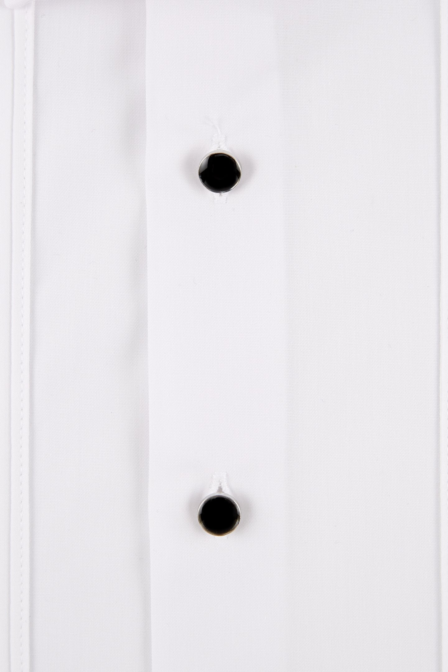 BENETTI Pleated Comfort Fit Tux Shirt WHITE detail view