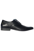 REDTAPE Potton Leather Brogue Shoe by Redtape BLACK front view