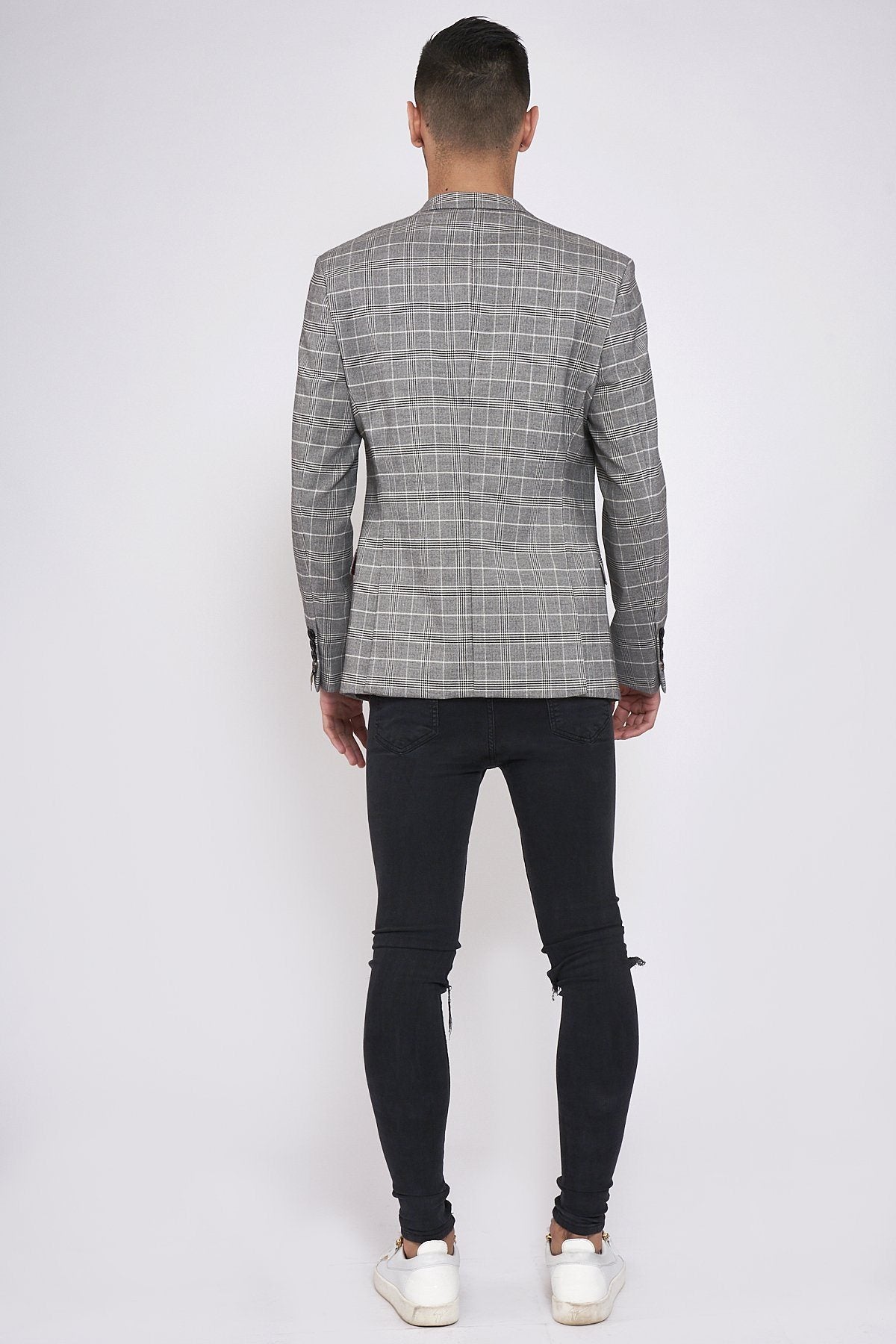 Ross Blazer Grey Check - Spirit Clothing