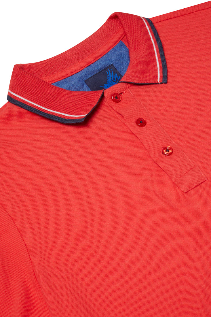 Remy Orange Short Sleeve Polo - Spirit Clothing