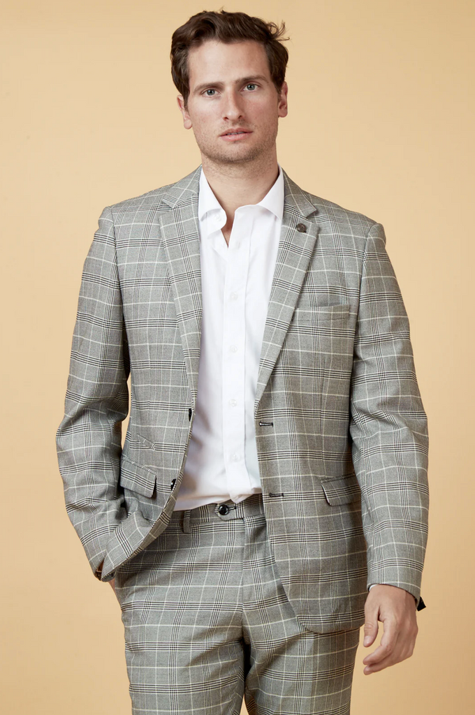 Ross Blazer Grey Check Spirit Clothing