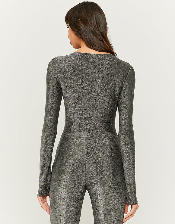 Grey Long Sleeve Bodysuit