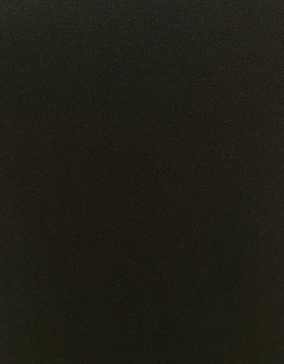 Ladies Black Long Sleeve Bodysuit-Close Up View