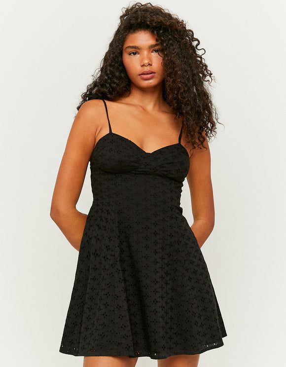 Black Mini Dress - Model Front View