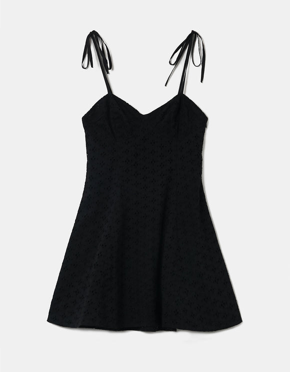Black Mini Dress - Front View