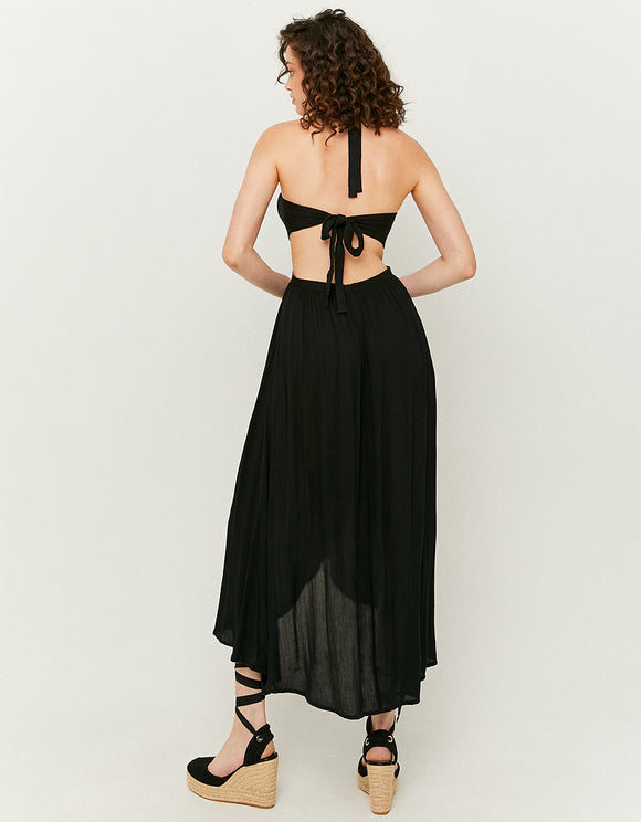 Ladies Cut Out Back Maxi Dress-Back View