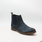 BASE LONDON Rampton Navy Suede Chelsea Boot NAVY front view